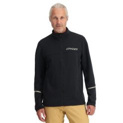 Bluza męska Spyder Speed Full Zip. Czarne bluzy Spyder, na zimę, m, bez wzorów, bez kaptura. Za 649.99 zł.