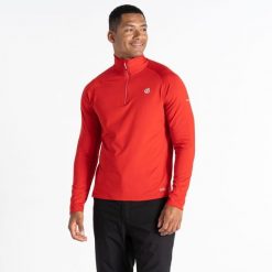 Bluza turystyczna męska Dare 2B Fuse Up II termoaktywna. Czerwone bluzy Dare 2B, na zimę, m, bez wzorów, bez kaptura. W wyprzedaży za 76.00 zł.