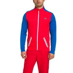 Bluza sportowa męska Lacoste. Czerwone bluzy bez kaptura LACOSTE, m, bez wzorów, z dresówki, bez kaptura. Za 367.00 zł.