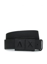 Armani Exchange Pasek 951019 CC507 00020 Czarny. Czarne paski Armani Exchange, bez wzorów, ze skóry. Za 325.99 zł.