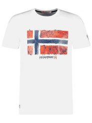 Geographical Norway Koszulka "Jpalm" w kolorze białym rozmiar: L. Białe bezrękawniki Geographical Norway, l, bez wzorów, z bawełny, bez kołnierzyka, bez ramiączek. Za 66.00 zł.