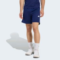 Spodenki fitness cardio męskie ADIDAS. Niebieskie szorty Adidas, m, bez wzorów, klasyczne, z standardowym stanem. Za 129.99 zł.