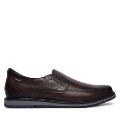 Półbuty Pikolinos. Brązowe eleganckie półbuty Pikolinos, bez wzorów, bez obcasa, bez zapięcia. Za 649.99 zł.