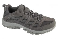 Buty trekkingowe męskie, Crestwood. Szare buty turystyczne Columbia, bez wzorów, z materiału, przed kostkę, bez zapięcia, trekkingowe. Za 319.99 zł.