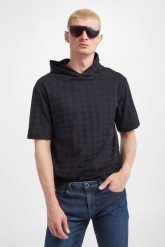 T-shirt z kapturem męski EMPORIO ARMANI. T-shirty Emporio Armani, l, bez wzorów, bez kołnierzyka, bez ramiączek. W wyprzedaży za 637.42 zł.