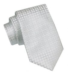 Krawat Męski, Klasyczny - ALTIES - Jasny Popiel. Szare krawaty i muchy Alties, bez wzorów, z tkaniny. Za 49.00 zł.