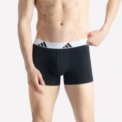 Bokserki męskie 2 sztuki. Bokserki Adidas, m, bez wzorów, z materiału. Za 89.99 zł.