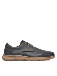Rieker Półbuty 10402-14 Granatowy. Niebieskie eleganckie półbuty Rieker, bez wzorów, ze skóry, bez obcasa, bez zapięcia. Za 369.99 zł.