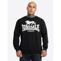 Bluza z okrągłym dekoltem Lonsdale Go Sport. Czarne bluzy Lonsdale, m, bez wzorów, bez kaptura. Za 235.00 zł.