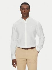 Michael Kors Koszula CS4400H4YT Biały Relaxed Fit. Białe koszule Michael Kors, l, bez wzorów, ze lnu, bez kołnierzyka, bez ramiączek. Za 389.99 zł.