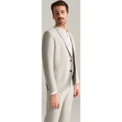 Marynarka z bawełny i lnu - Jasny szar. Garnitury marki Reserved. Za 279.99 zł.