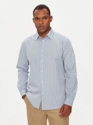 Sisley Koszula 5B8SSQ03T Niebieski Regular Fit. Niebieskie koszule Sisley, l, bez wzorów, z bawełny, bez kołnierzyka, bez ramiączek. Za 199.99 zł.