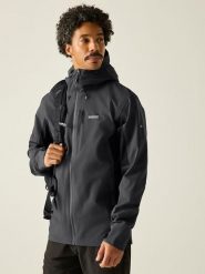 Regatta Kurtka przeciwdeszczowa "Birchdale II" w kolorze antracytowym rozmiar: 5XL. Czarne kurtki outdoor i hardshell Regatta, m, bez wzorów, bez kaptura. Za 198.10 zł.