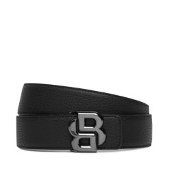 Pasek BOSS. Czarne paski Boss, bez wzorów. Za 449.99 zł.