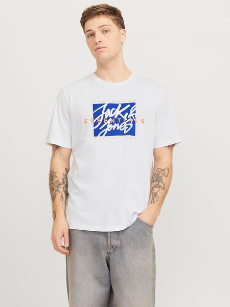 Jack & Jones Koszulka w kolorze białym rozmiar: S. Białe bezrękawniki Jack & Jones, s, bez wzorów, z bawełny, bez kołnierzyka, bez ramiączek. Za 30.95 zł.