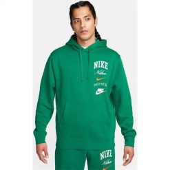 Bluza sportowa męska Nike Club Bb Po. Zielone bluzy z kapturem Nike, m, bez wzorów, z kapturem. Za 463.00 zł.