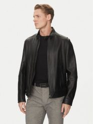 BOSS Kurtka skórzana H-Mansell3 50532475 Czarny Regular Fit. Czarne kurtki Boss, m, bez wzorów, ze skóry, bez kaptura. Za 2,529.00 zł.