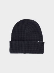 4F Czapka zimowa męska - czarna L. Czarne czapki zimowe 4F, bez wzorów, z materiału. Za 59.99 zł.