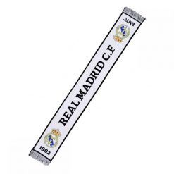 Real Madryt szalik kibica Knitted Scarf 3RD RM4BUF3 wielokolorowy. Białe szaliki REAL MADRID, bez wzorów. Za 99.00 zł.