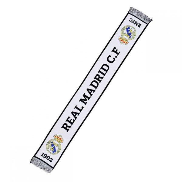 Real Madryt szalik kibica Knitted Scarf 3RD RM4BUF3 wielokolorowy. Białe szaliki REAL MADRID, bez wzorów. W wyprzedaży za 94.05 zł.