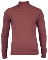 Golf Łososiowy Elegancki Męski, Klasyczny, Zgaszony Różowy -Brave Soul- 100% BAWEŁNA,. Czerwone golfy Brave Soul, l, bez wzorów, z bawełny, bez ramiączek. Za 119.00 zł.