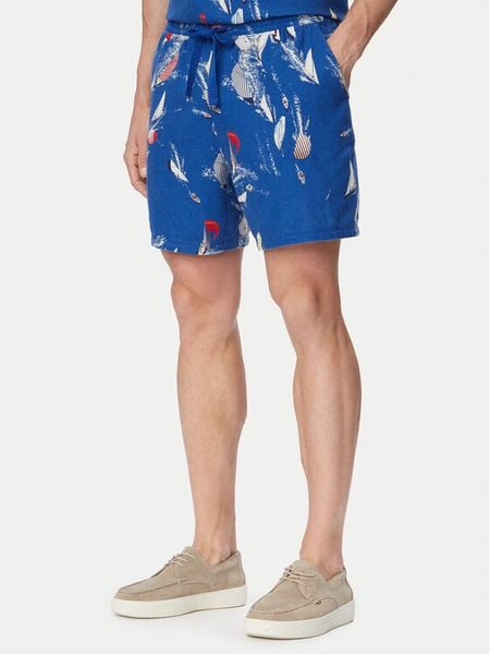 Tommy Jeans Szorty materiałowe Aop Co Slub DM0DM23240 Niebieski Regular Fit. Niebieskie szorty Tommy Jeans, m, bez wzorów, z bawełny. Za 349.99 zł.