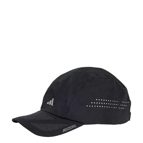 Czapka Runningxadizero Lightweight CLIMACOOL. Czarne czapki z daszkiem Adidas, bez wzorów, z materiału. Za 113.99 zł.