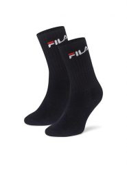 Fila Skarpety Wysokie Męskie F4401-AW24 (2-pack) Czarny. Czarne skarpety Fila, bez wzorów, z bawełny. Za 39.99 zł.