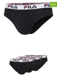 Fila Slipy (3 pary) w kolorze czarnym rozmiar: L. Czarne slipki Fila, l, bez wzorów. Za 65.99 zł.