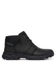CAT Footwear Trzewiki Threshold Chukka P725952 Czarny. Czarne botki sznurowane CAT Footwear, bez wzorów, z nubiku, bez obcasa, bez zapięcia. Za 519.99 zł.