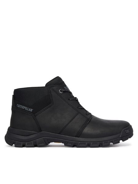 CAT Footwear Trzewiki Threshold Chukka P725952 Czarny. Czarne botki sznurowane CAT Footwear, bez wzorów, z nubiku, bez obcasa, bez zapięcia. Za 519.99 zł.