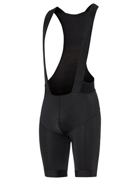 Spodenki rowerowe z szelkami i wyściełaną wkładką M Kuro Essential Bib. Czarne spodenki rowerowe Vaude, m, bez wzorów, na fitness i siłownię. Za 429.00 zł.