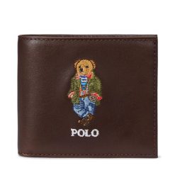 Portfel męski Polo Ralph Lauren. Brązowe portfele Polo Ralph Lauren, bez wzorów. Za 639.99 zł.