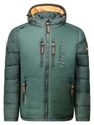 Geographical Norway Kurtka pikowana w kolorze zielono-pomarańczowym rozmiar: L. Pomarańczowe kurtki Geographical Norway, l, bez wzorów, bez kaptura. Za 326.32 zł.