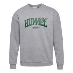 Luźna bluza z okrągłym dekoltem Hummel University Bee. Szare bluzy Hummel, m, bez wzorów, bez kaptura. W wyprzedaży za 149.75 zł.