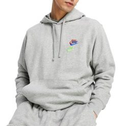 Bluza męska sportowa Nike Sportswear Essentials z kapturem. Szare bluzy z kapturem Nike, m, bez wzorów, z kapturem. Za 189.00 zł.