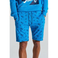 Dresowe szorty z nadrukiem - Niebieski. Krótkie spodenki sportowe marki Cropp. Za 69.99 zł.