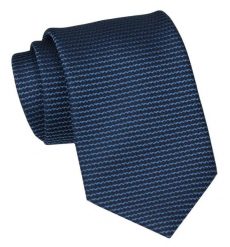 Klasyczny Krawat Męski - ALTIES - Granat, Poziome Prążki. Niebieskie krawaty i muchy Alties, bez wzorów, z tkaniny. Za 49.00 zł.
