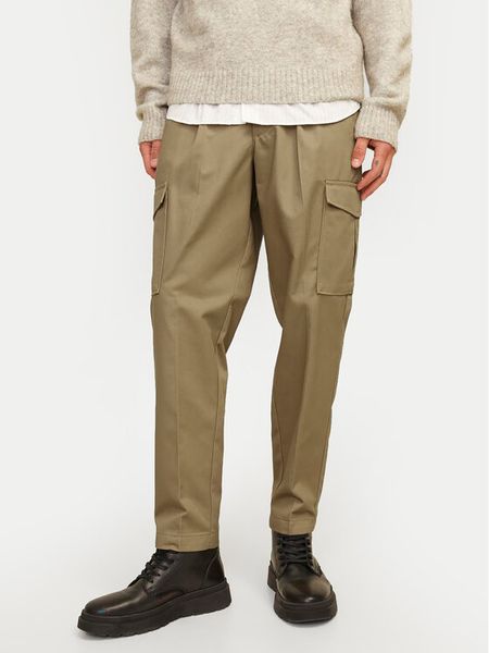 Jack & Jones Spodnie materiałowe Bill 12247358 Brązowy Tapered Fit. Brązowe spodnie materiałowe Jack & Jones, m, bez wzorów, z materiału. Za 99.99 zł.