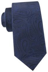 Krawat Męski - Angelo di Monti - Ciemnoniebieski, Faktura Paisley. Niebieskie krawaty i muchy Angelo di Monti, bez wzorów, z tkaniny. Za 45.00 zł.
