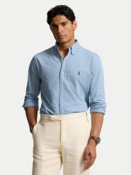 Polo Ralph Lauren Koszula 710654408131 Błękitny Regular Fit. Niebieskie koszule Polo Ralph Lauren, l, bez wzorów, z bawełny, bez kołnierzyka, bez ramiączek. Za 599.99 zł.