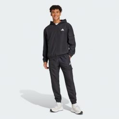 Dres Sportswear Woven Cargo. Czarne komplety dresowe Adidas, s, bez wzorów, z dresówki, bez ramiączek. Za 363.95 zł.