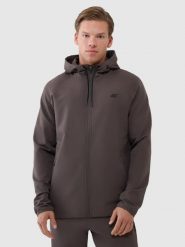 BLUZA MĘSKA 4F TRENINGOWA SZYBKOSCHNĄCA ROZPINANA TFSWM458 KOLOR BRĄZOWY. Brązowe bluzy bez kaptura 4F, l, bez wzorów, z bawełny, bez kaptura. Za 269.99 zł.