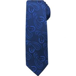 Modny i Elegancki Krawat Alties - Ciemnoniebieski, Wzór Paisley. Niebieskie krawaty i muchy Alties, bez wzorów, z tkaniny. Za 49.00 zł.