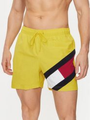 Tommy Hilfiger Szorty kąpielowe UM0UM02048 Żółty Slim Fit. Żółte kąpielówki Tommy Hilfiger, m, bez wzorów, z syntetyku. Za 169.99 zł.