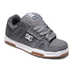Buty DC STAG Szary. Szare buty sportowe casual DC Shoes, bez wzorów, ze skóry, bez zapięcia. Za 393.30 zł.