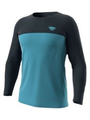 DYNAFIT Koszulka funkcyjna "TRAVERSE S-TECH" w kolorze czarno-turkusowym rozmiar: XL/XXL. Czarne t-shirty sportowe Dynafit, bez wzorów, z materiału, bez ramiączek, outdoorowe. Za 144.24 zł.