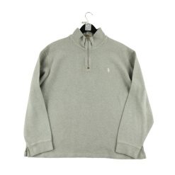 Second life - Męski sweter z kominem i ćwiekami - Jak nowy. Szare golfy RALPH LAUREN, m, bez wzorów, bez ramiączek. Za 253.76 zł.