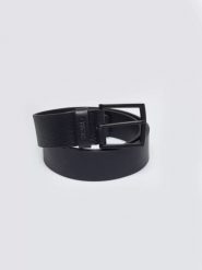 Pasek męski skórzany czarny Kiris 906. Czarne paski BIG STAR, bez wzorów, z lakierowanej skóry, eleganckie. Za 159.99 zł.