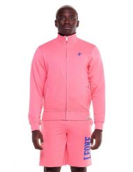 Męska bluza z zamkiem błyskawicznym na całej długości i odważnym kolorze. Brązowe bluzy z kapturem LEONE 1947 APPAREL, l, bez wzorów, z bawełny, z kapturem. Za 105.21 zł.